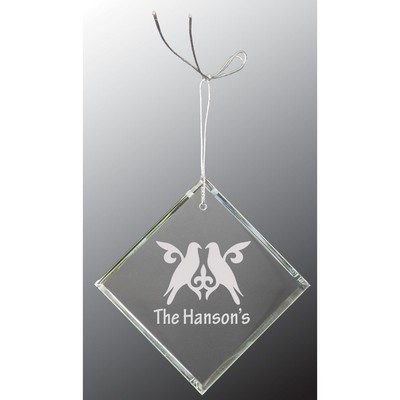 3" Crystal Diamond Ornament