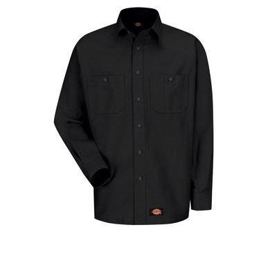 Dickies Shirts - Men's Long Sleeve Black Canvas Workshirt