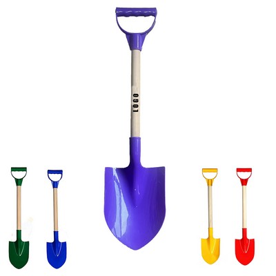 Plastic Beach Shovel With Wooden Handle