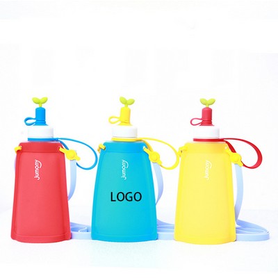 10 Oz Silicone Collapsible Water Spout Bottle