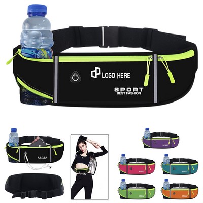 Running Belt Bag W/ Reflective Strip And Multi-Pocket