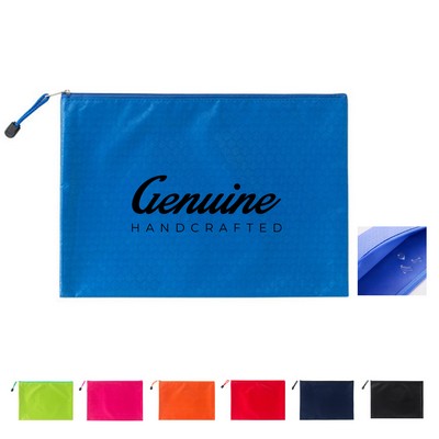 A4 Size Waterproof Oxford Office Zipper File Bag
