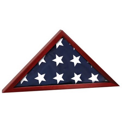 Rosewood Finish Flag Display Case, 25 1/2" x 12 3/4"