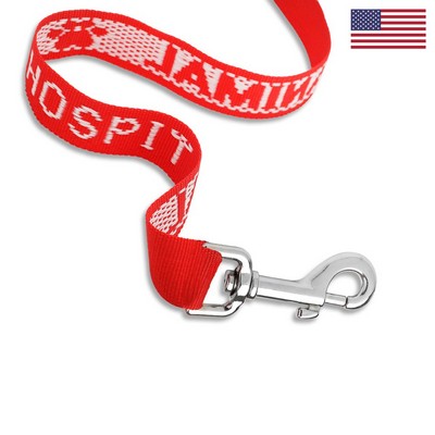 1" X 72" Woven Pet Leash w/ Nickel-plated Hardware - "Classic" Weave