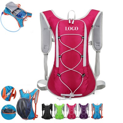 20L High Density Nylon Ultralight Breathable Mountain Bike Hydration Water Backpack w/Helmet Bag