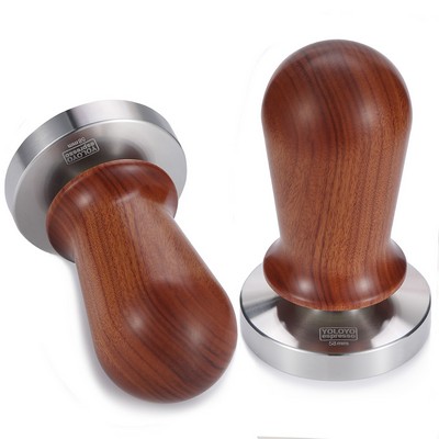 51mm/53m/58mm Espresso Coffee Tamper with Walnut Handle