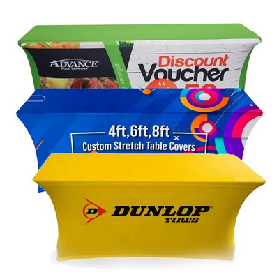 4 ft Full-Color Stretch Fitted Table Cover
