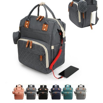 Diaper Bag Backpack with USB Charging Port.