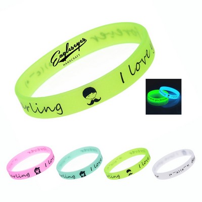 Glow-in-the-Dark Silicone Wristband