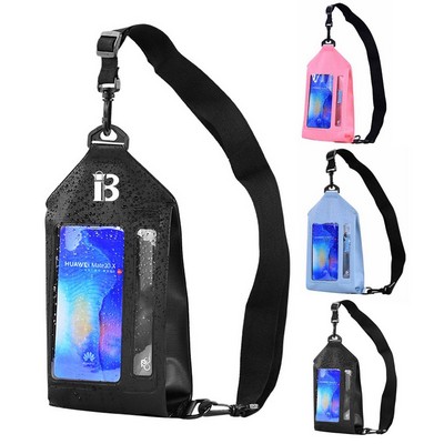 Sports waterproof touchscreen chest bag