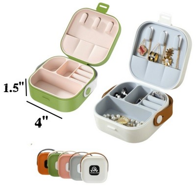 4" Custom Portable Multifunctional Jewelry Organizer Box MOQ100PCS