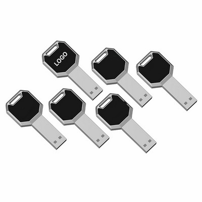 Zinc Alloy Luminous U Disk Keychain