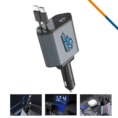 Jameson 4in1 Retractable Fast Charging Car Charger