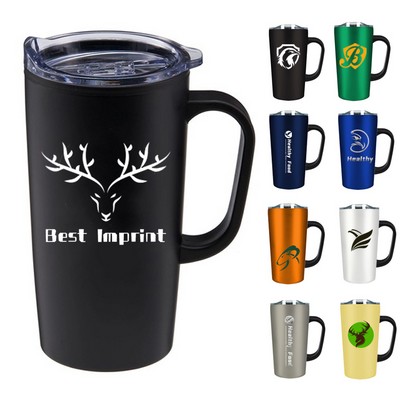 20 oz Stainless Steel Travel Mug with Handle