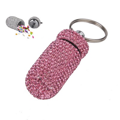 Decorative Keychain Pill Case