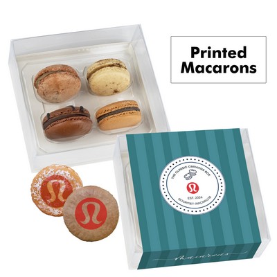 Printed Macaron Gift Set / 4 Pack - The Sweet Temptation Box