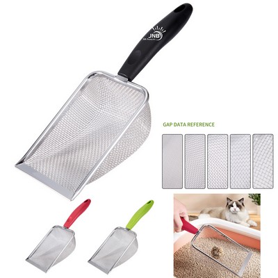 Cat Litter Scoop Stainless Steel Mesh Scooper Long Handle