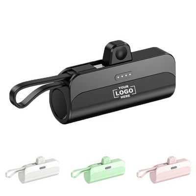 5000 Mah Mini Rechargeable Battery With Its Own Cable