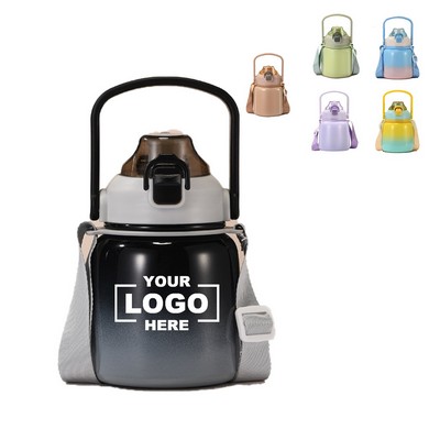 Large Capacity Portable Crossbody Straw Cup