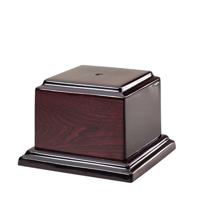 High Gloss Rosewood Piano Finish Base (4 3/4" x 4 3/4" x 1")