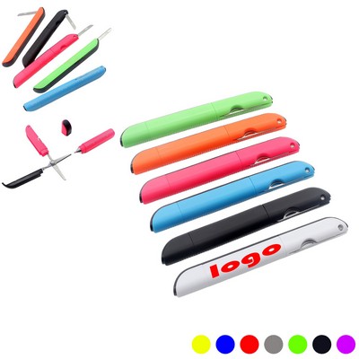 Multifunctional Portable Tool Ruler Scissors Ballpoint Pen
