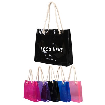 Colorful Transparent PVC Tote Bag