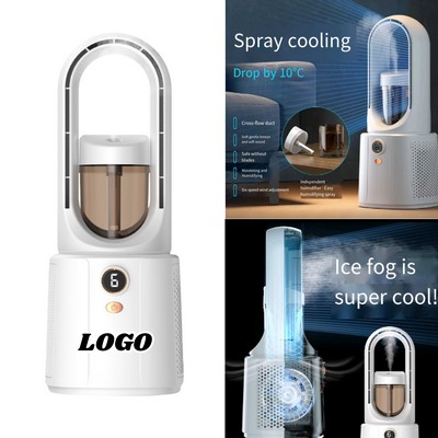 Bladeless Mist Air Circulator USB Desktop Fan 6 Speed Quiet