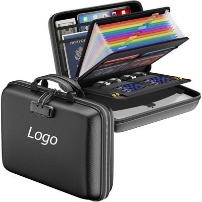 Fireproof File Organizer with Lock Hard-Shell Case Fireproof Document Box
