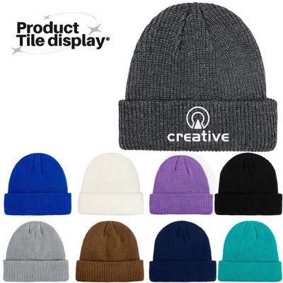 Soft Ribbed Knit Beanie