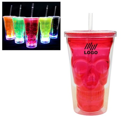 16oz LED Skull Cup