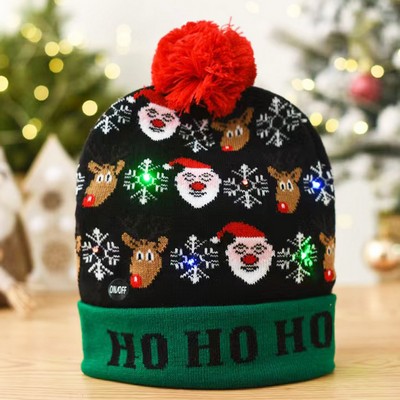 LED Christmas Knitted Hats