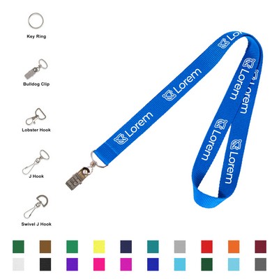 3/4" Polyester Logo Lanyard