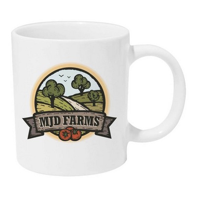 Jumbo 20oz White Full Color Ceramic Mug with Orca Coating