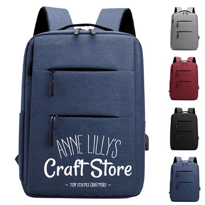 Water-repellent Laptop Backpack with USB Port