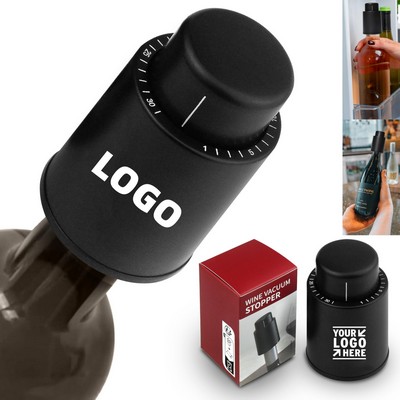 Vacuum Wine Bottle Stopper With Date