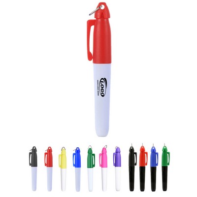 Golf Ball Line Drawing Pen with Keychain