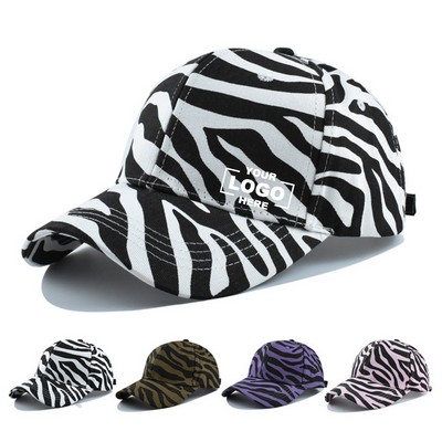 Striped Cotton Adjustable Baseball Cap