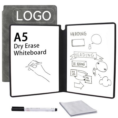 A5 Dry Erase Portable Whiteboard Notebook w/Marker Pen