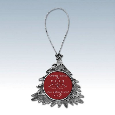 Antique Silver Tree Ornament w/Silver String