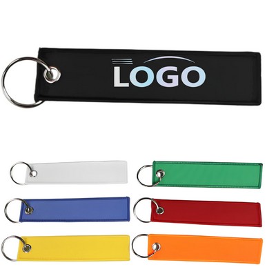 Full Color Double Sided Embroidery Keychain