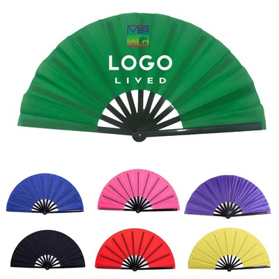 Full Color Folding Plastic Handle Hand Fan