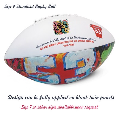 Custom Full-Color Size 9 Standard Game PVC American Football