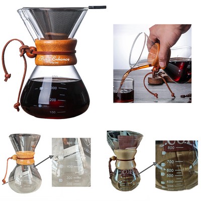 Pour Over Coffee Maker With Stainless Steel Filter