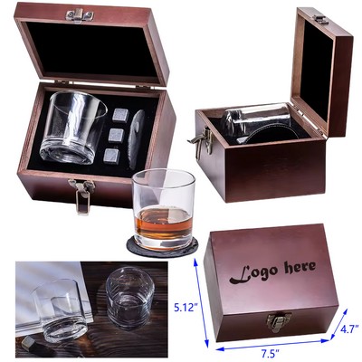 Whiskey Stones and Glass Gift Set