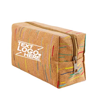 Cork Large Capacity Cosmetic Travel Toiletry Bag