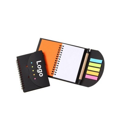 Kraft Paper Cover Notebook with Pen Sticker