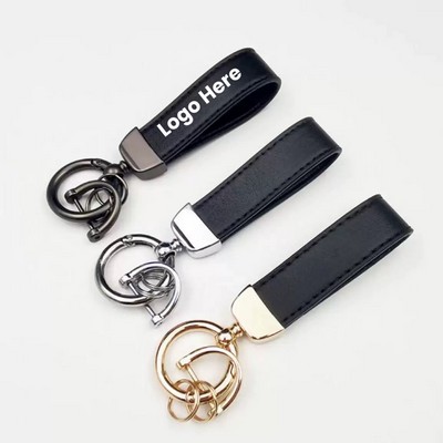 Premium Vintage Leather Car Keychain