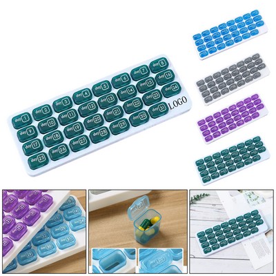 31-Day Pill Organizer w/ Detachable Compartments