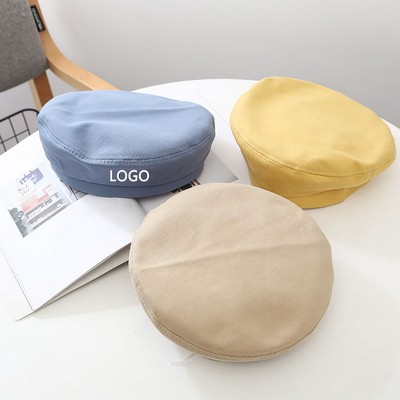 Versatile Solid Color Octagonal Hat