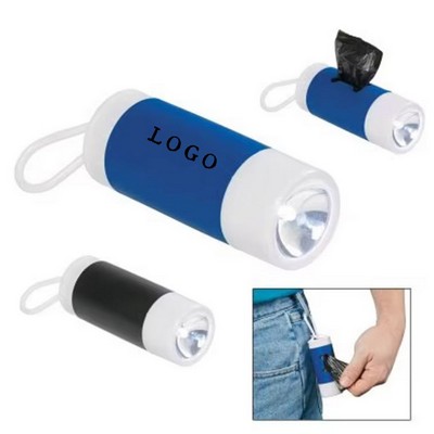 Poop Bag Dispenser with Flashlight